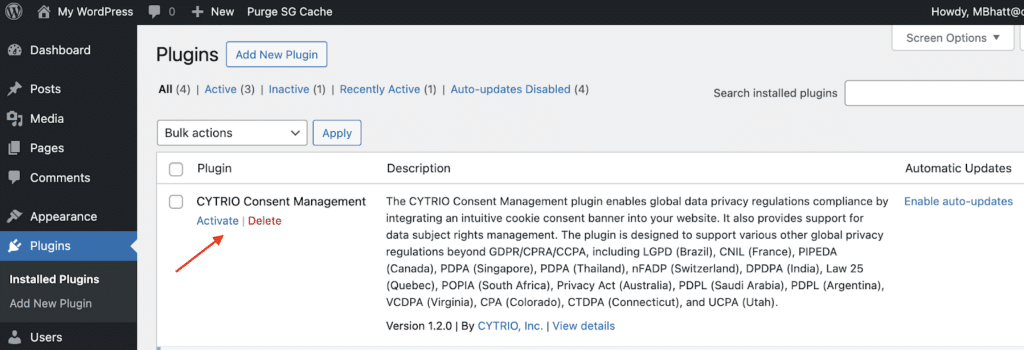 CYTRIO admin console